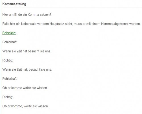 Rechtschreibung "Erklären"