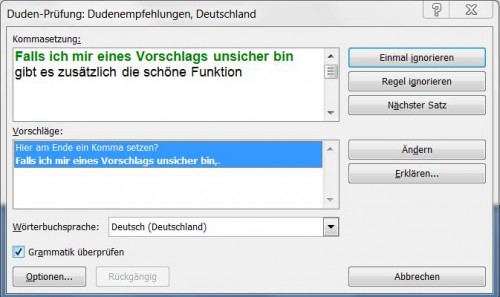 Prüfvorschlag Duden