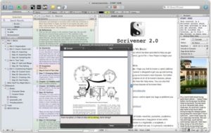 Screenshot Schreibprogramm Scrivener